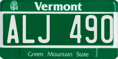 VT license plate ALJ490
