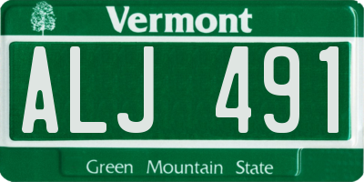 VT license plate ALJ491