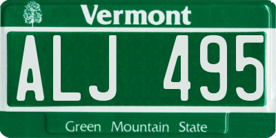 VT license plate ALJ495