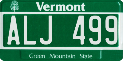 VT license plate ALJ499