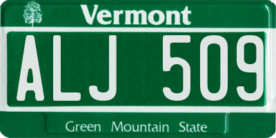 VT license plate ALJ509