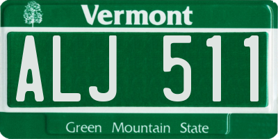 VT license plate ALJ511