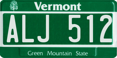 VT license plate ALJ512