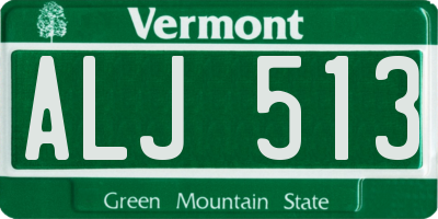 VT license plate ALJ513