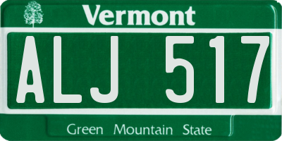 VT license plate ALJ517