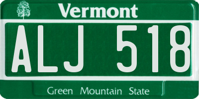 VT license plate ALJ518