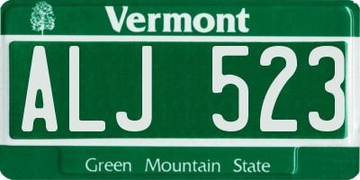 VT license plate ALJ523