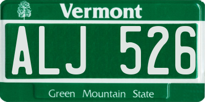 VT license plate ALJ526