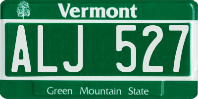 VT license plate ALJ527