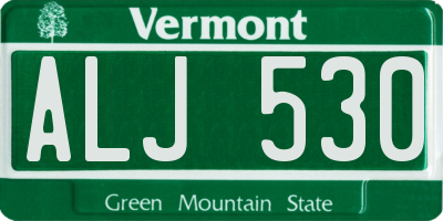 VT license plate ALJ530