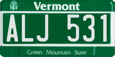 VT license plate ALJ531
