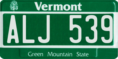 VT license plate ALJ539