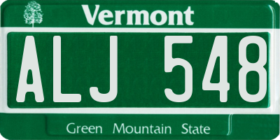 VT license plate ALJ548
