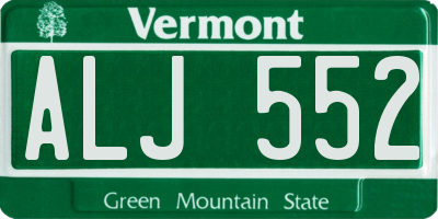 VT license plate ALJ552