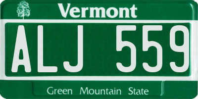 VT license plate ALJ559
