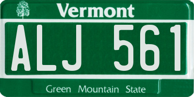 VT license plate ALJ561