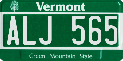 VT license plate ALJ565