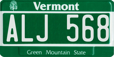 VT license plate ALJ568