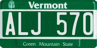 VT license plate ALJ570