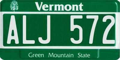 VT license plate ALJ572