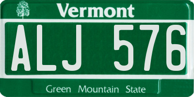 VT license plate ALJ576
