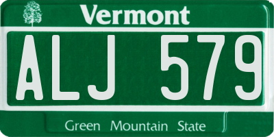 VT license plate ALJ579