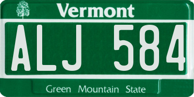 VT license plate ALJ584