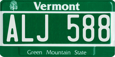 VT license plate ALJ588