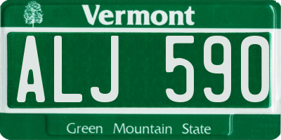 VT license plate ALJ590