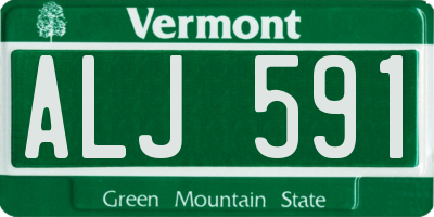 VT license plate ALJ591