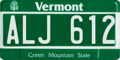 VT license plate ALJ612