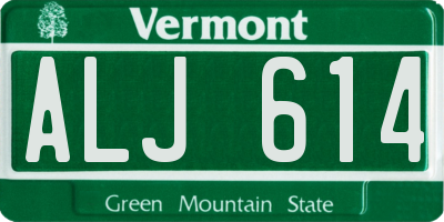 VT license plate ALJ614