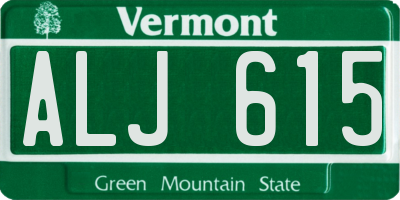 VT license plate ALJ615