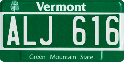 VT license plate ALJ616