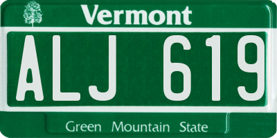 VT license plate ALJ619