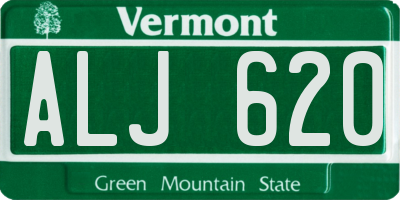 VT license plate ALJ620