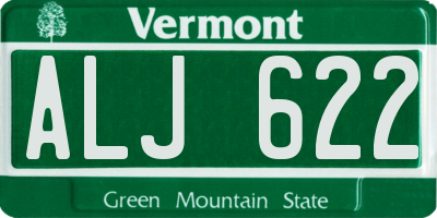 VT license plate ALJ622
