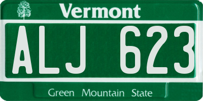 VT license plate ALJ623