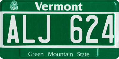 VT license plate ALJ624