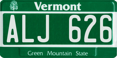 VT license plate ALJ626