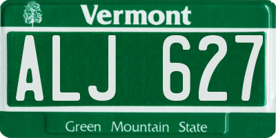 VT license plate ALJ627