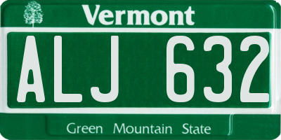 VT license plate ALJ632