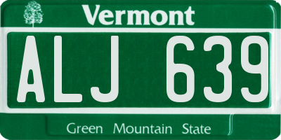 VT license plate ALJ639