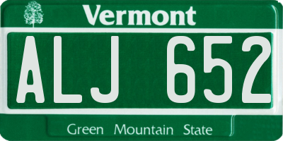 VT license plate ALJ652