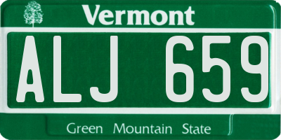 VT license plate ALJ659