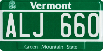 VT license plate ALJ660