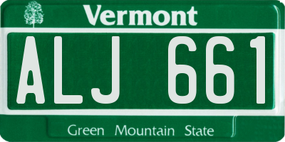 VT license plate ALJ661