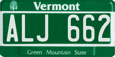 VT license plate ALJ662