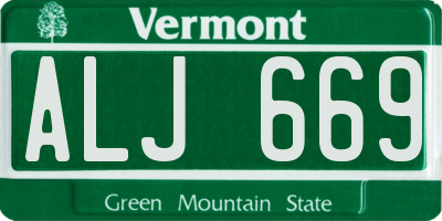 VT license plate ALJ669