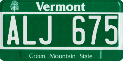 VT license plate ALJ675